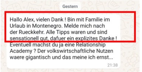 Kundenstimme WhatsApp